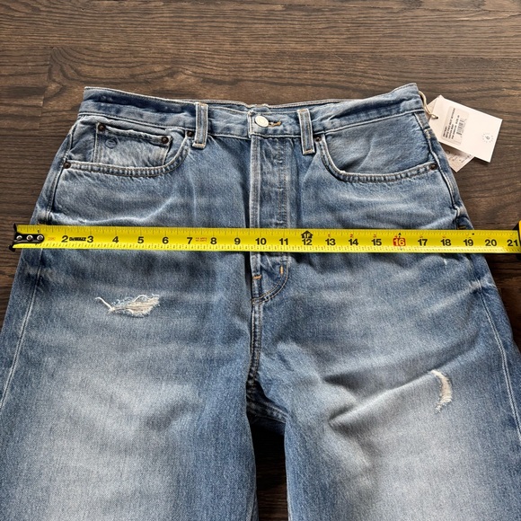 ETICA Bryce Pinch Waist Boyfriend High Rise Jeans - Faded Blue - Picture 12 of 15